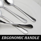 16-Piece Sleek Stainless Steel Dinner Spoons – Ideal for Home, Restaurant & Parties