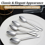 60-Piece Stainless Steel Silverware Set - Polished Dinner Spoons, Tea Spoons & Dinner Forks