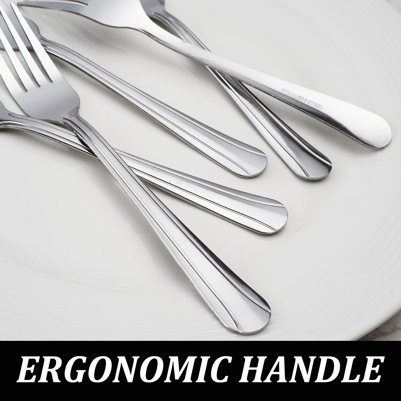 36/60-Piece Stainless Steel Dinner Forks Set, 7.1" Food-Grade Metal Forks for Home & Restaurant