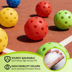 Koomade 8/16 Pack 40-Hole Pickleball Balls, USAPA Standard, Durable Outdoor/Indoor Pickle Balls with Consistent Bounce, Multi-Color Bulk Set for All Courts