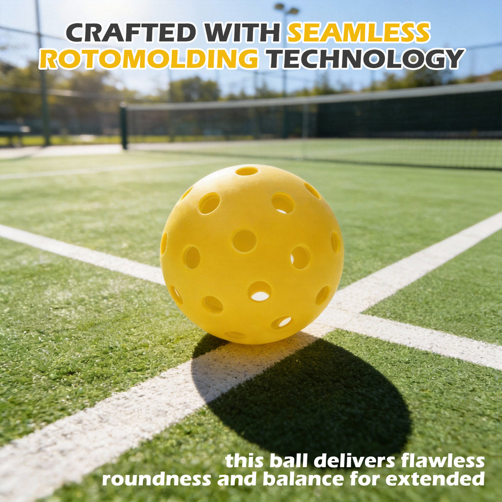 Koomade 8 /16 Pack 40-Hole Pickleball Balls - Durable, Consistent Bounce for All Courts