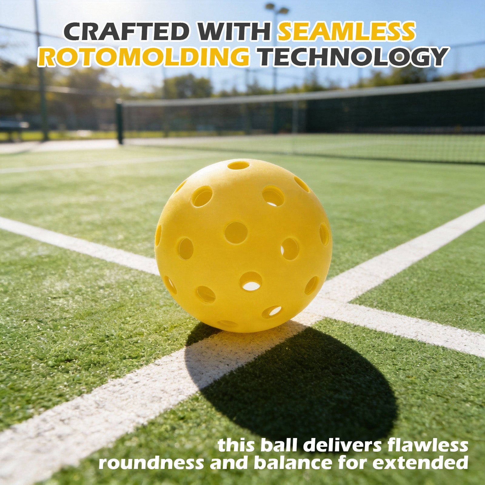 Koomade 8 /16 Pack 40-Hole Pickleball Balls - Durable, Consistent Bounce for All Courts