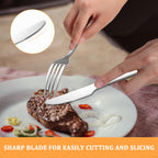 24-Piece Stainless Steel Flatware Set for 6 - Mirror Polished Silverware Cutlery Set, Dishwasher Safe