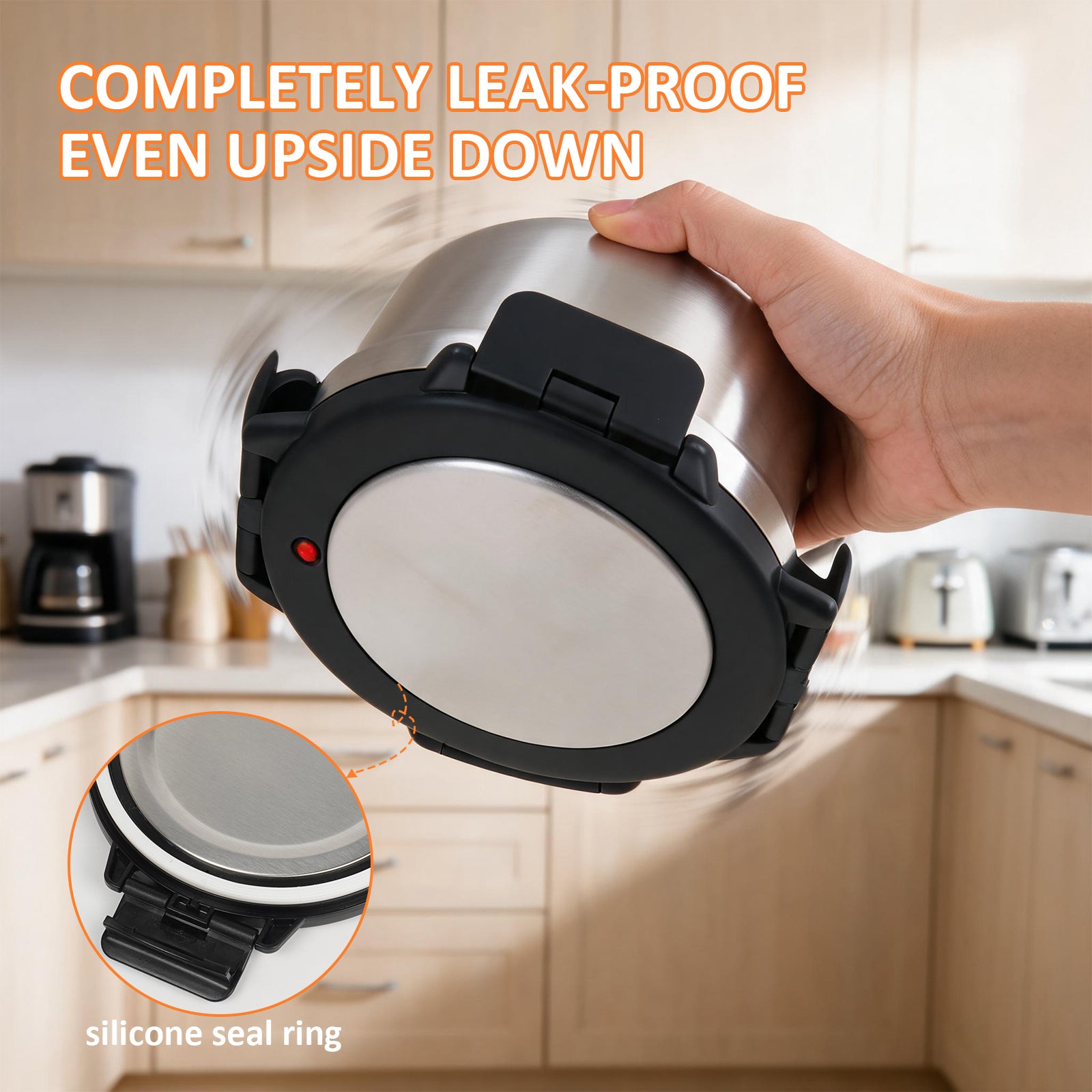 KOOMADE 28oz Vacuum Insulated Stainless Steel Food Container – Leakproof Round Lunch Box