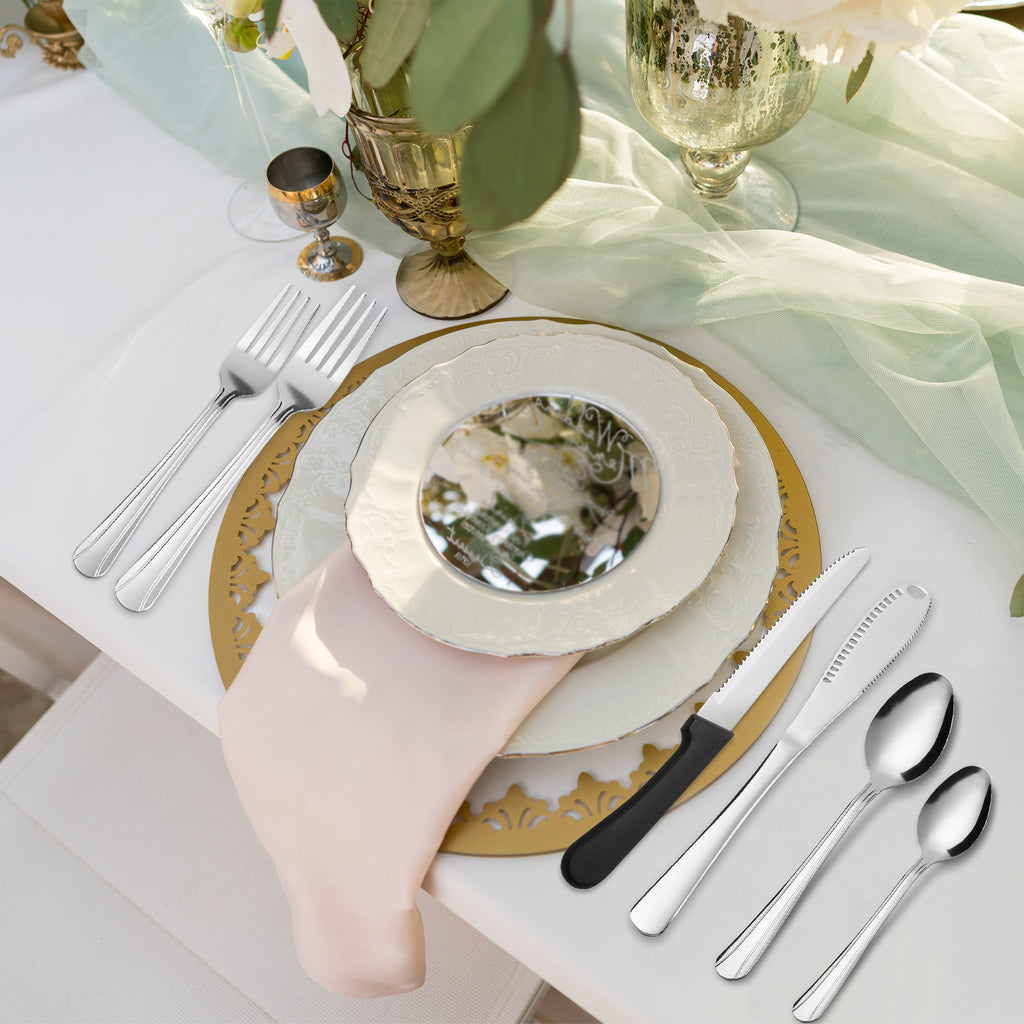 50-Piece Stainless Steel Tableware Set – Complete Cutlery for Home, Dining & Parties