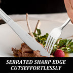 40/60-Piece Stainless Steel Cutlery Set – Complete Tableware for 8/12People
