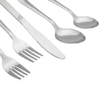 EcoTrend Swirl 48 Piece Silver Recycled Stainless Steel and Packaging