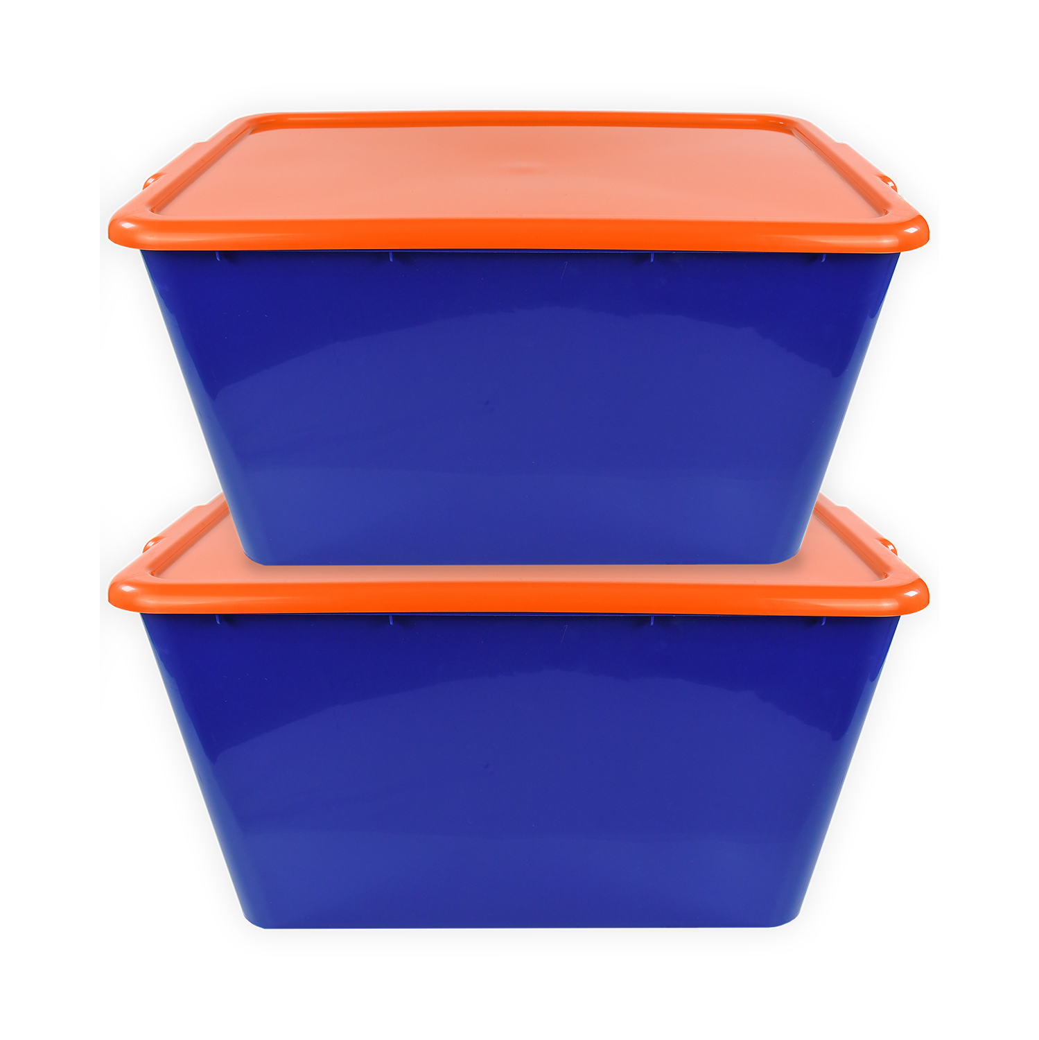 SimplyKleen 14.5-gal. (58-qt.) Fan-Tastic Plastic Storage Containers, 6 Team Color Options,(Pack of 2 or 4)