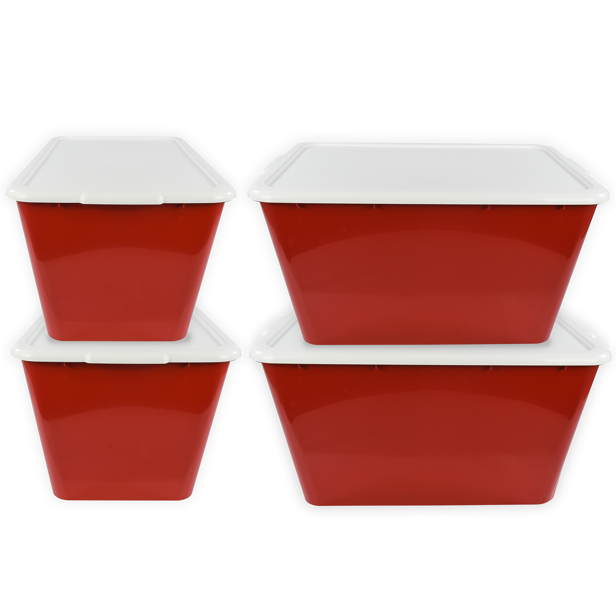SimplyKleen 14.5-gal. (58-qt.) Fan-Tastic Plastic Storage Containers, 6 Team Color Options,(Pack of 2 or 4)