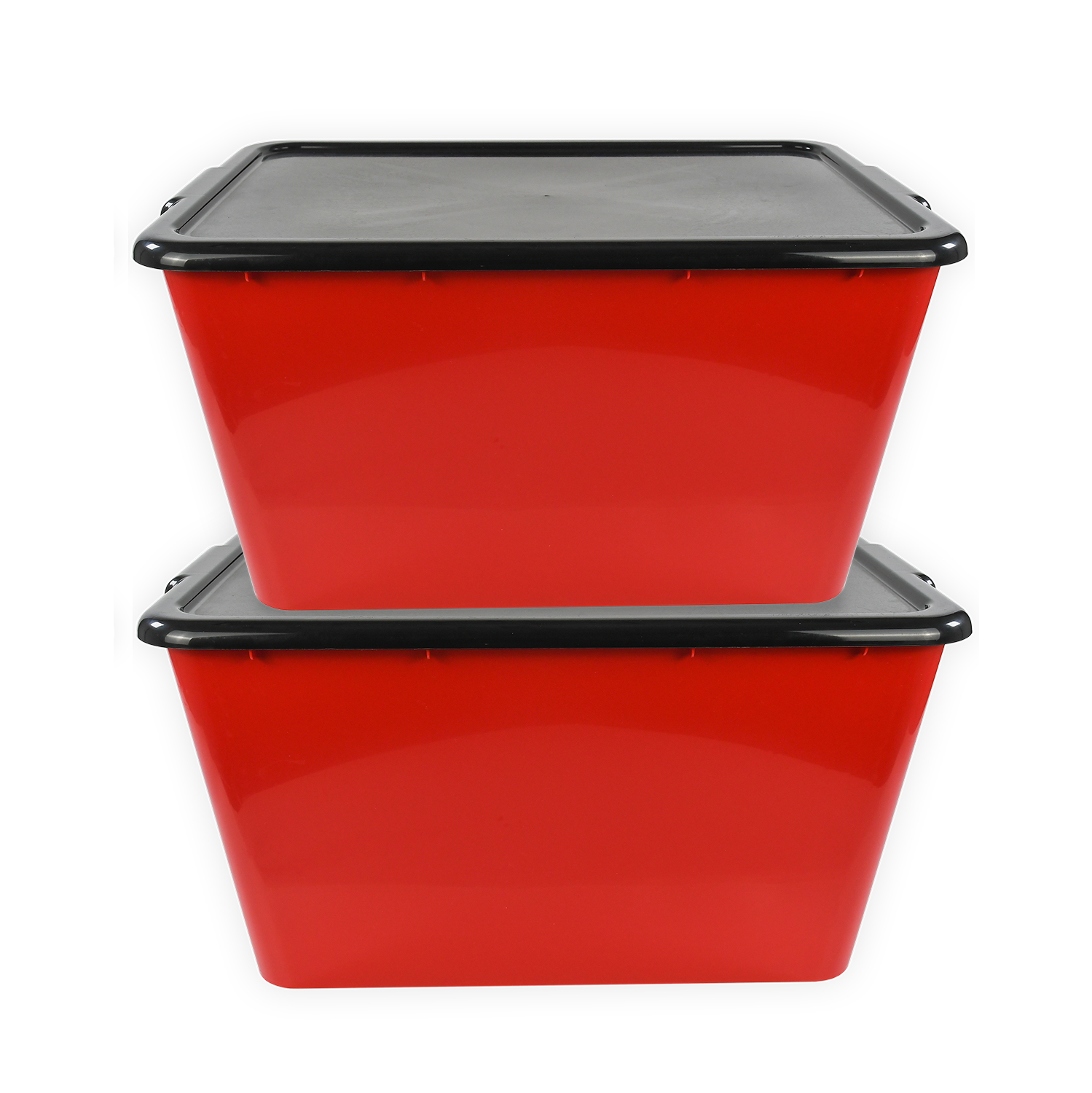 SimplyKleen 14.5-gal. (58-qt.) Fan-Tastic Plastic Storage Containers, 6 Team Color Options,(Pack of 2 or 4)
