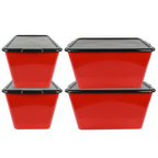 SimplyKleen 14.5-gal. (58-qt.) Fan-Tastic Plastic Storage Containers, 6 Team Color Options,(Pack of 2 or 4)