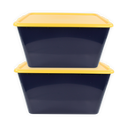 SimplyKleen 14.5-gal. (58-qt.) Fan-Tastic Plastic Storage Containers, 6 Team Color Options,(Pack of 2 or 4)