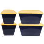 SimplyKleen 14.5-gal. (58-qt.) Fan-Tastic Plastic Storage Containers, 6 Team Color Options,(Pack of 2 or 4)