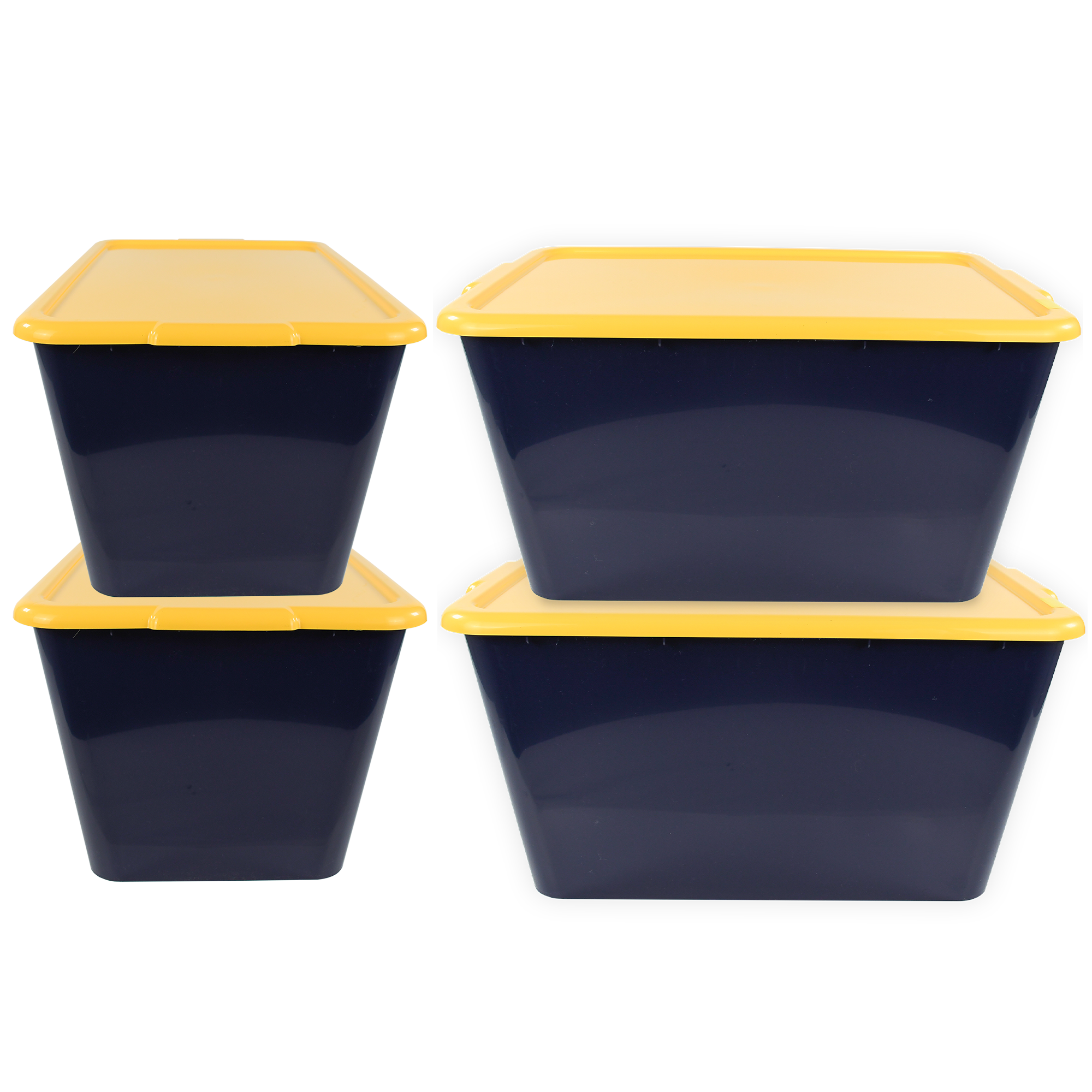 SimplyKleen 14.5-gal. (58-qt.) Fan-Tastic Plastic Storage Containers, 6 Team Color Options,(Pack of 2 or 4)