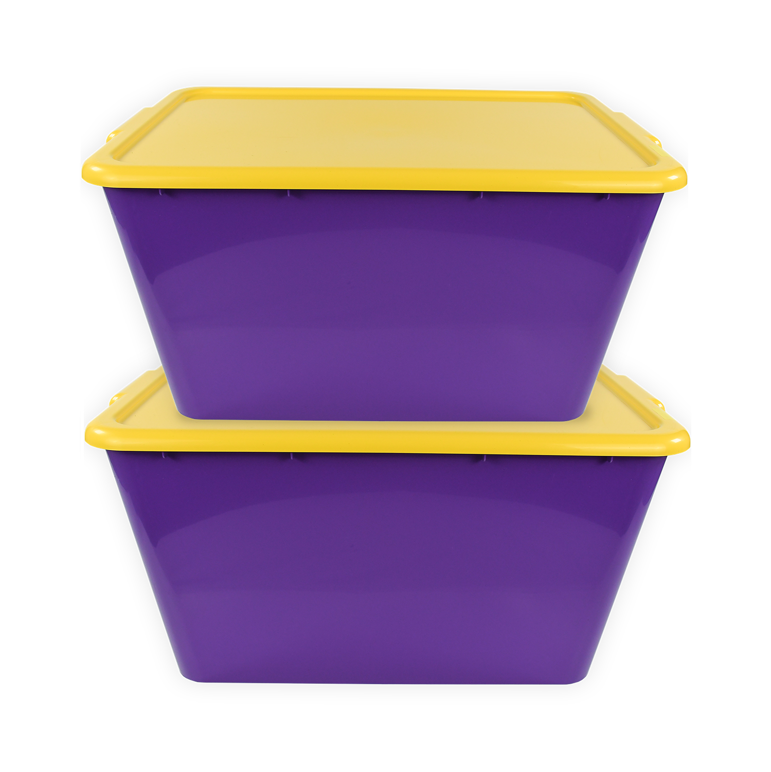 SimplyKleen 14.5-gal. (58-qt.) Fan-Tastic Plastic Storage Containers, 6 Team Color Options,(Pack of 2 or 4)