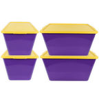 SimplyKleen 14.5-gal. (58-qt.) Fan-Tastic Plastic Storage Containers, 6 Team Color Options,(Pack of 2 or 4)
