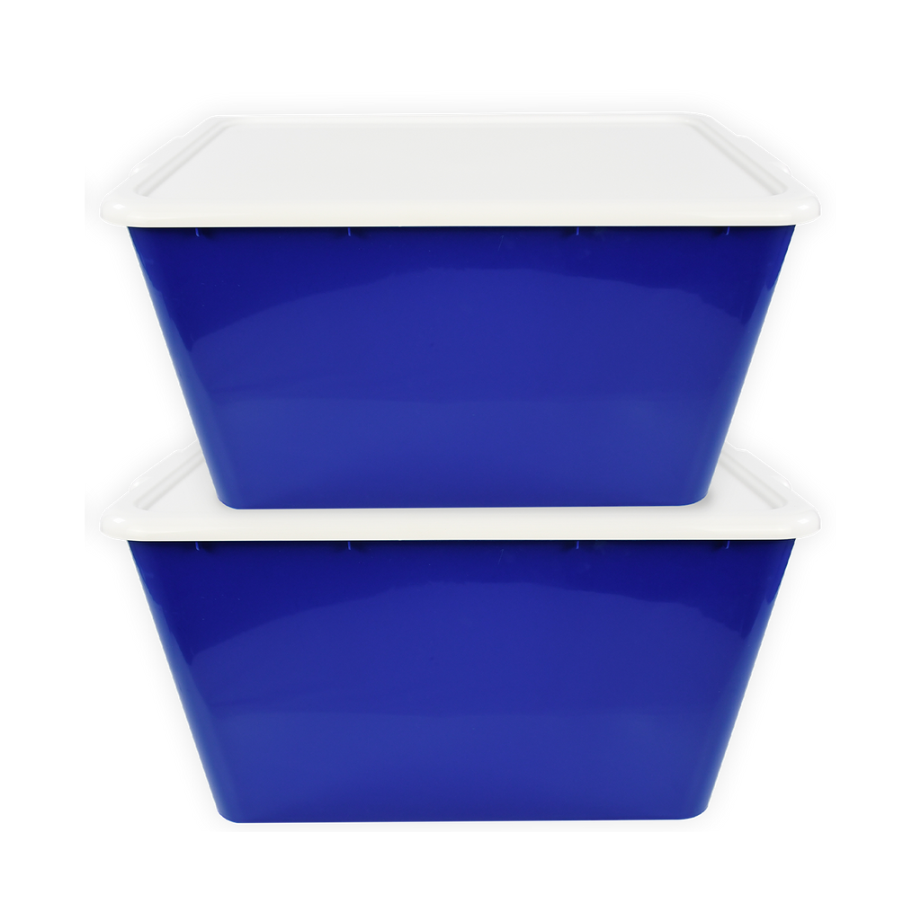 SimplyKleen 14.5-gal. (58-qt.) Fan-Tastic Plastic Storage Containers, 6 Team Color Options,(Pack of 2 or 4)