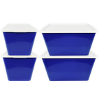 SimplyKleen 14.5-gal. (58-qt.) Fan-Tastic Plastic Storage Containers, 6 Team Color Options,(Pack of 2 or 4)