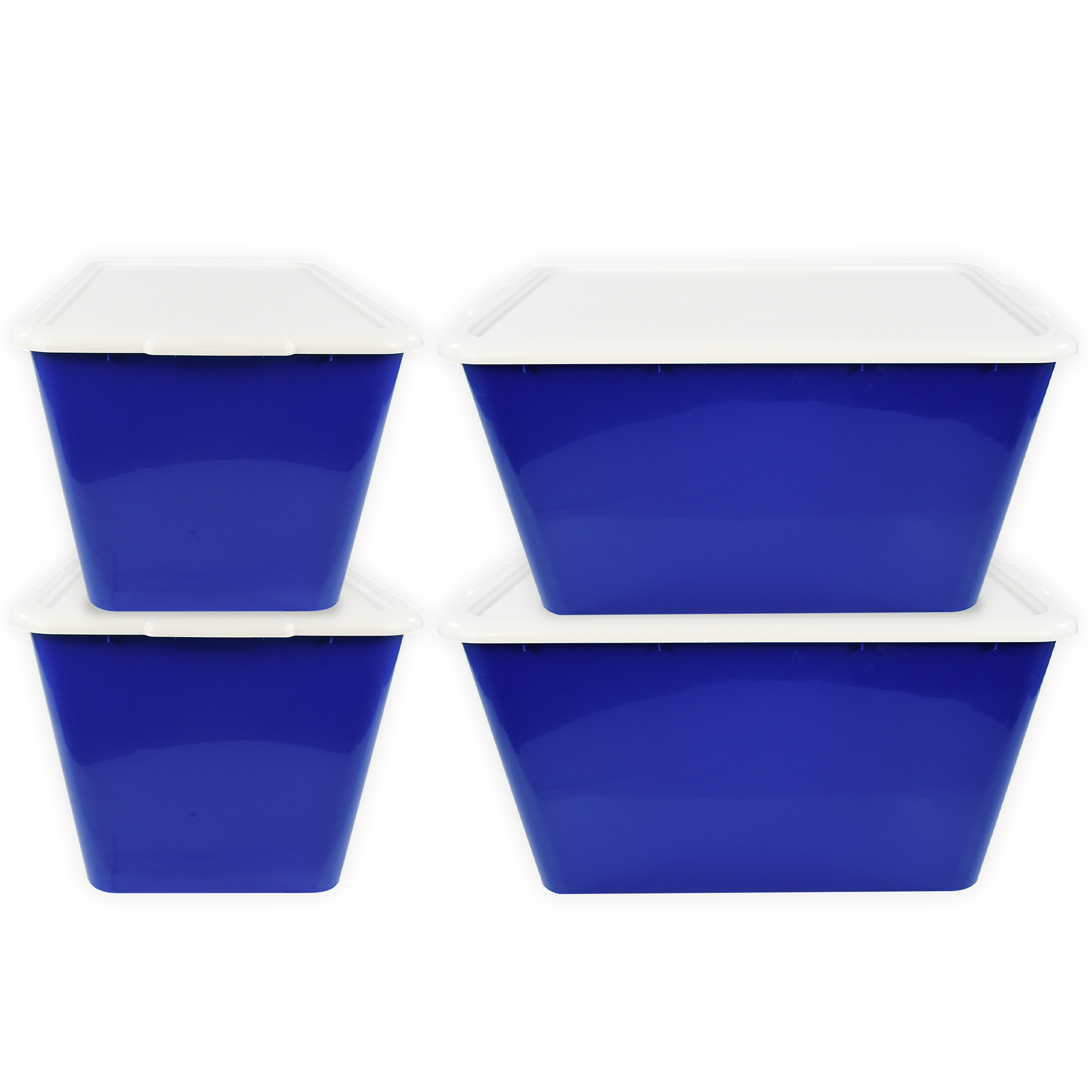 SimplyKleen 14.5-gal. (58-qt.) Fan-Tastic Plastic Storage Containers, 6 Team Color Options,(Pack of 2 or 4)