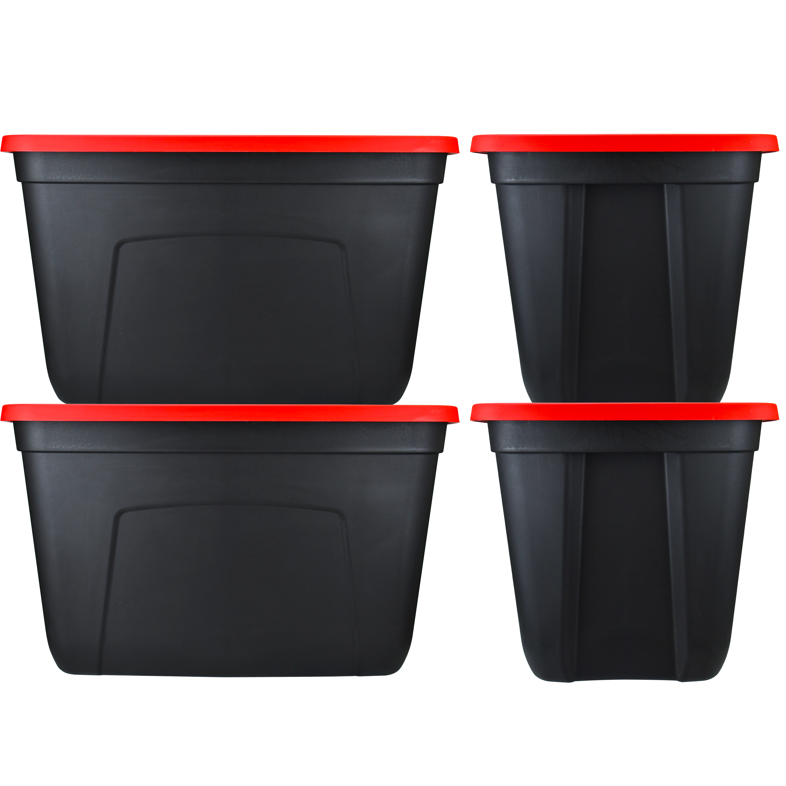SimplyKleen Large Storage Bins with Lids, 18-Gallon (72-Quart), 4-pack