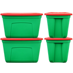 SimplyKleen Large Storage Bins with Lids, 18-Gallon (72-Quart), 4-pack
