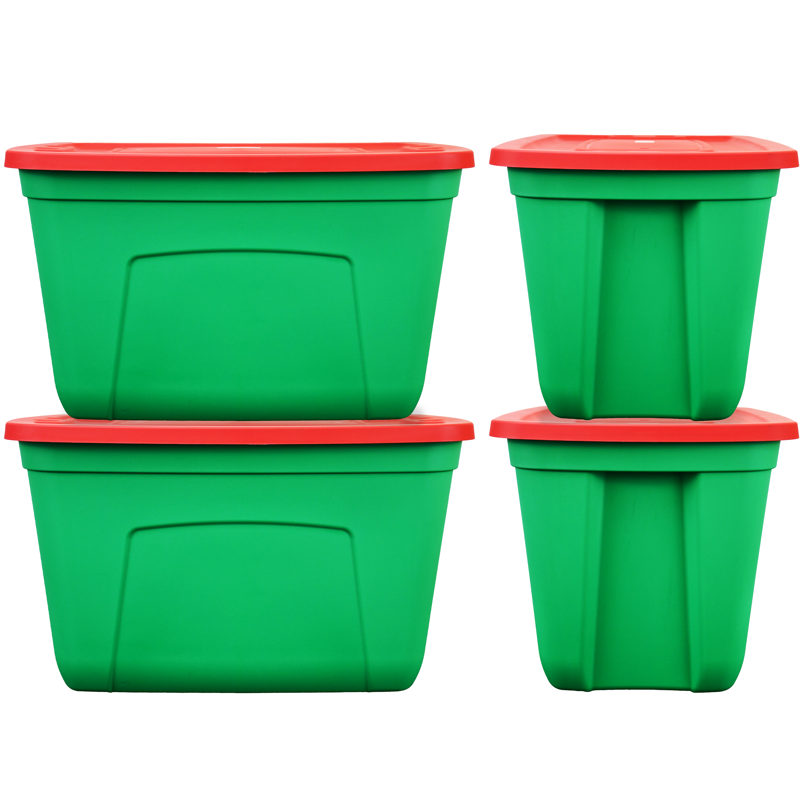 SimplyKleen Large Storage Bins with Lids, 18-Gallon (72-Quart), 4-pack