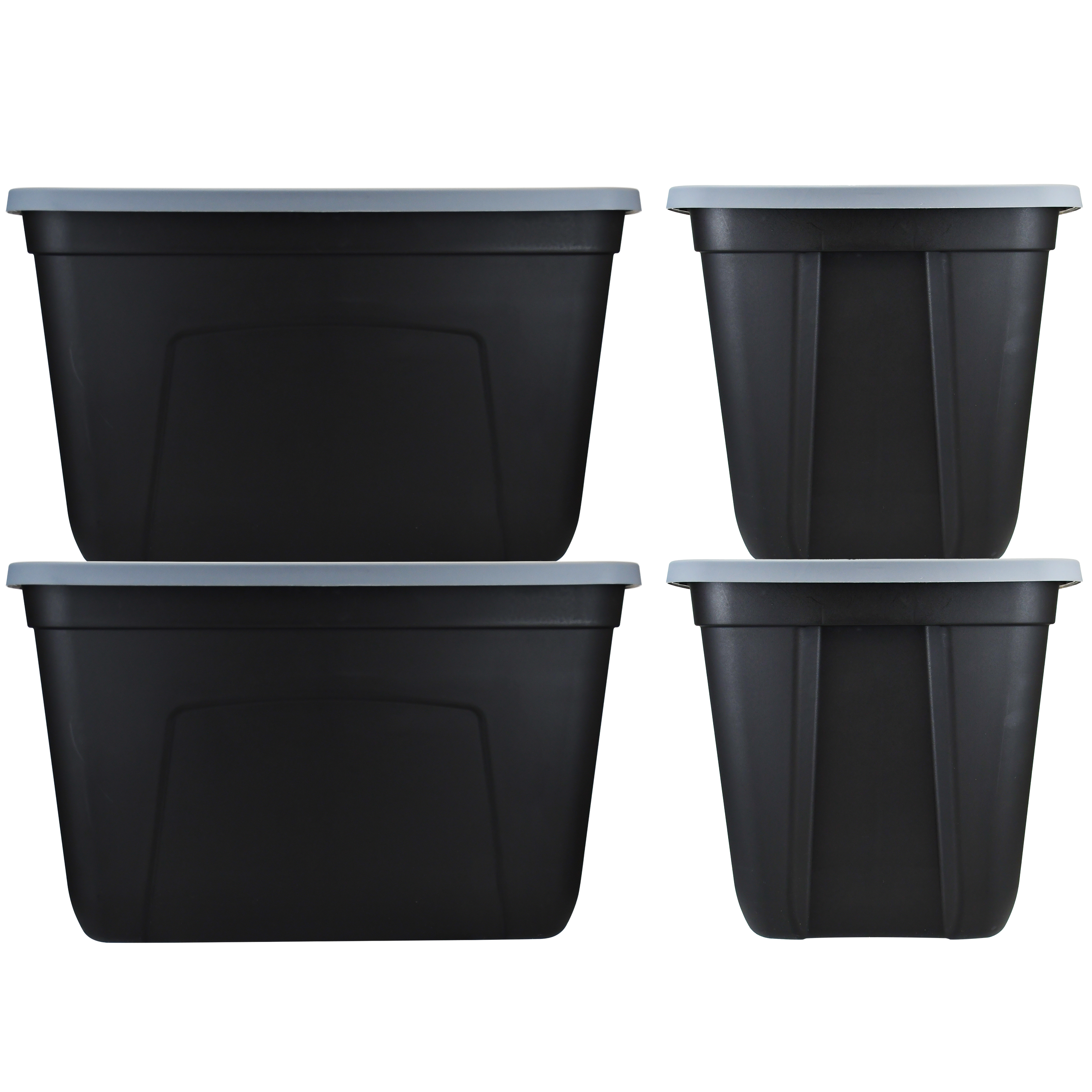 SimplyKleen Large Storage Bins with Lids, 18-Gallon (72-Quart), 4-pack