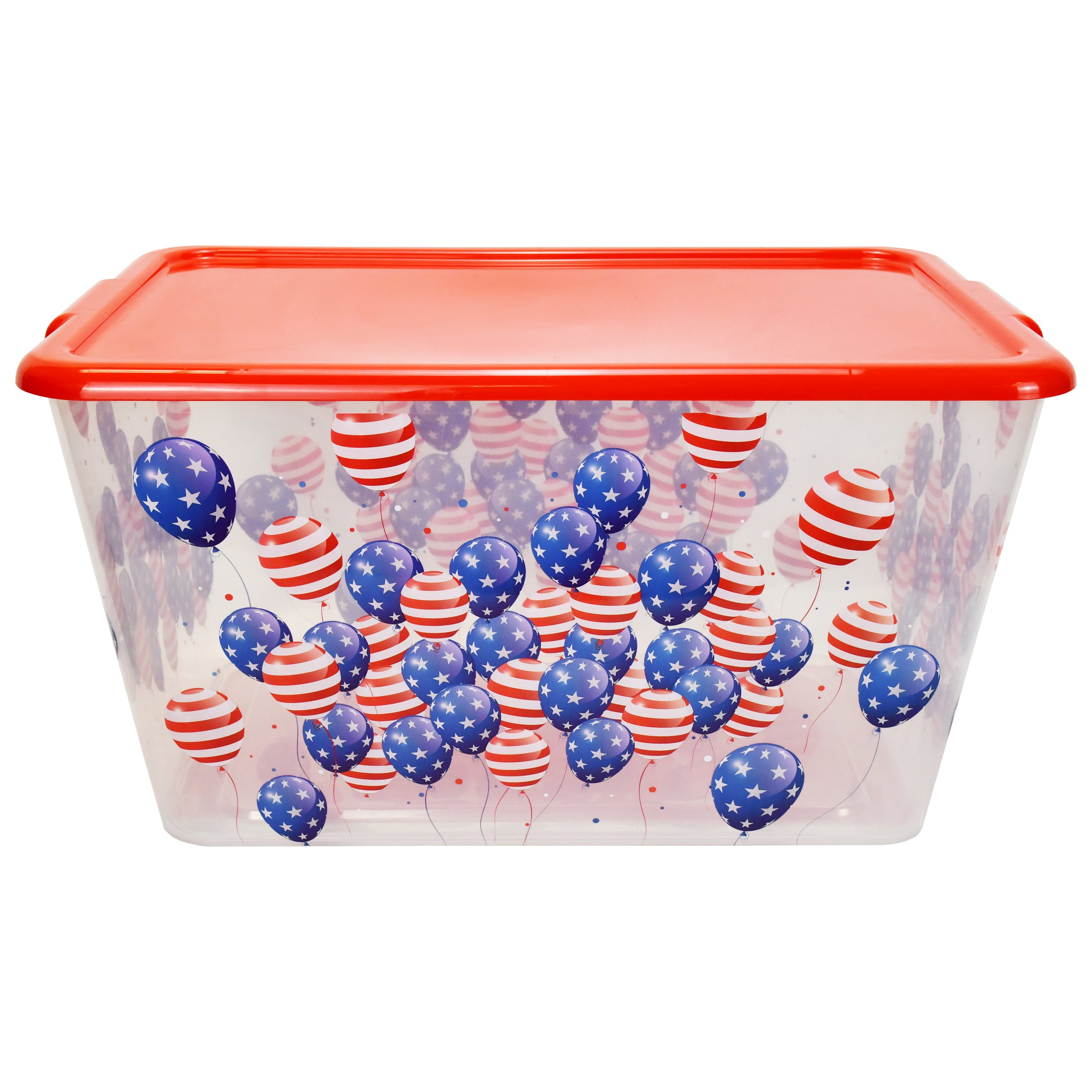 Transparent Storage Container Bins with Lid, Colorful Design Options (Pack of 4)