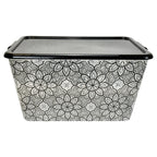 Transparent Storage Container Bins with Lid, Colorful Design Options (Pack of 4)