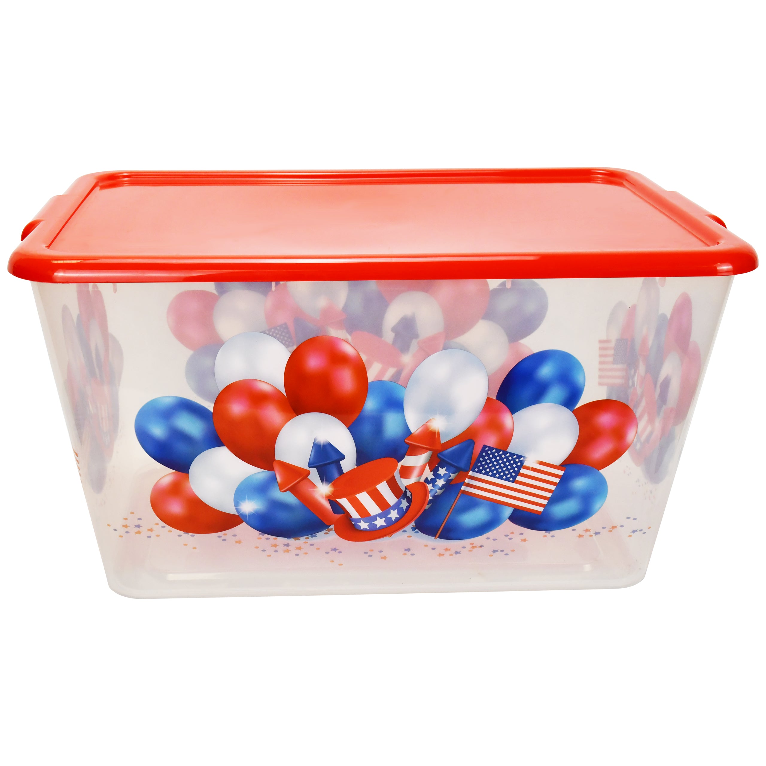 Transparent Storage Container Bins with Lid, Colorful Design Options (Pack of 4)