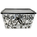 Transparent Storage Container Bins with Lid, Colorful Design Options (Pack of 4)