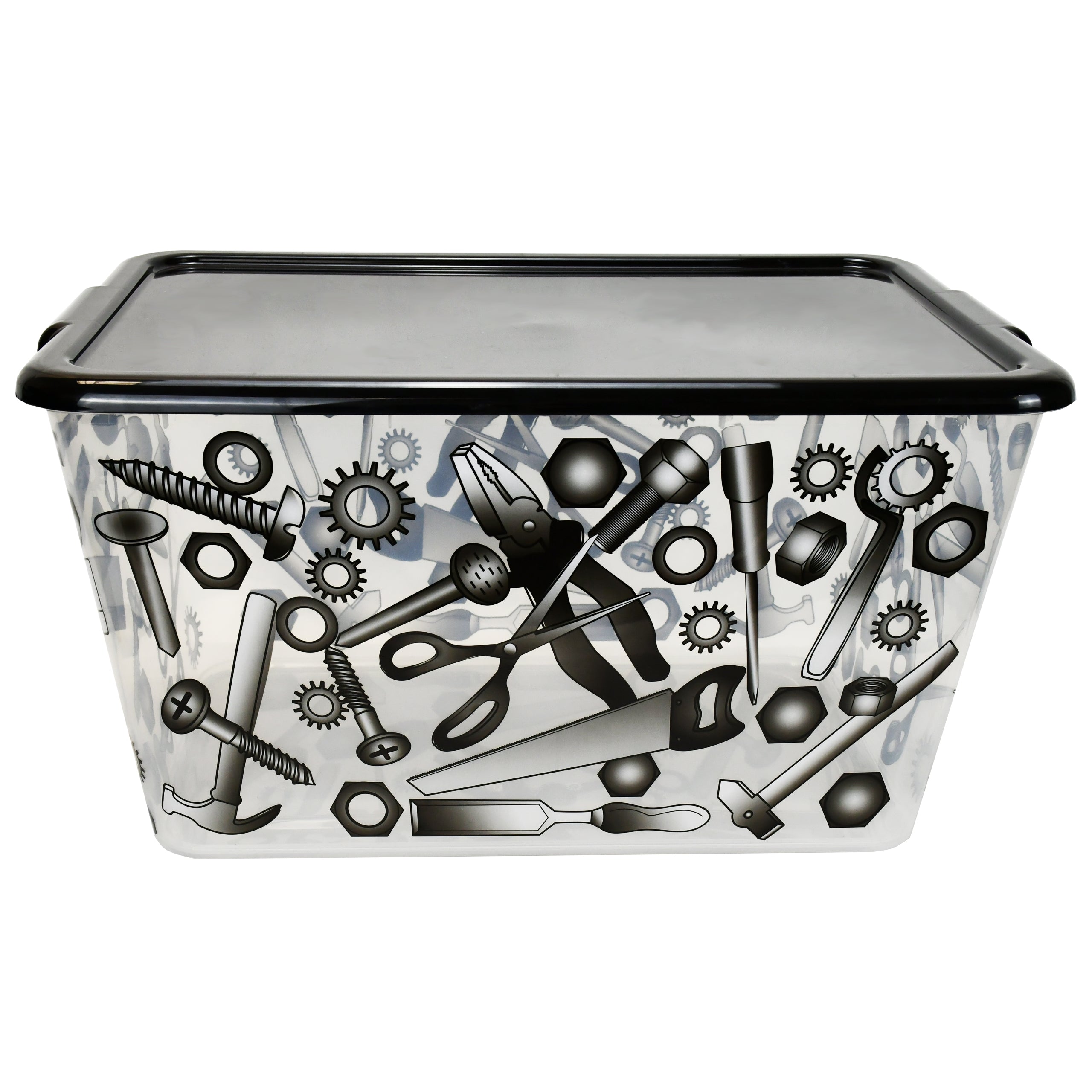 Transparent Storage Container Bins with Lid, Colorful Design Options (Pack of 4)