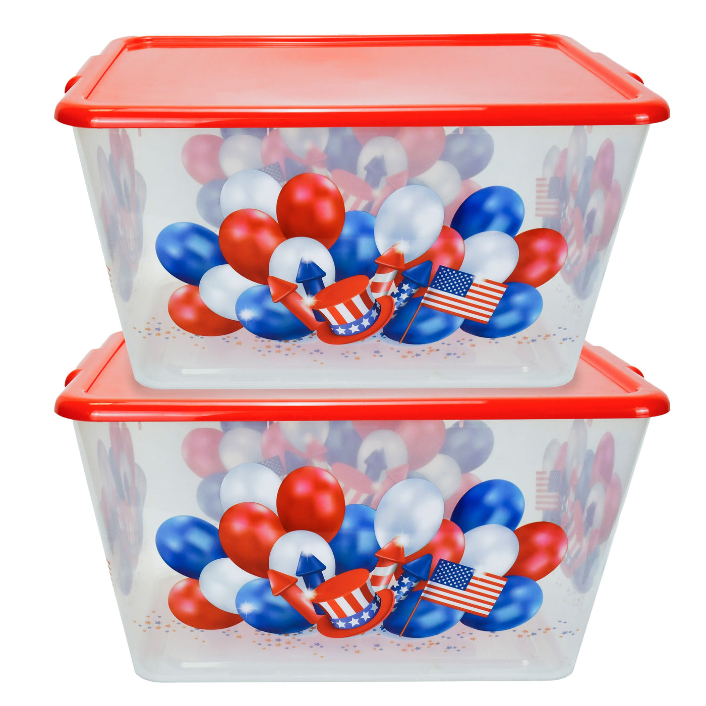 Patriotic-Themed Storage Containers, Pack of 2
