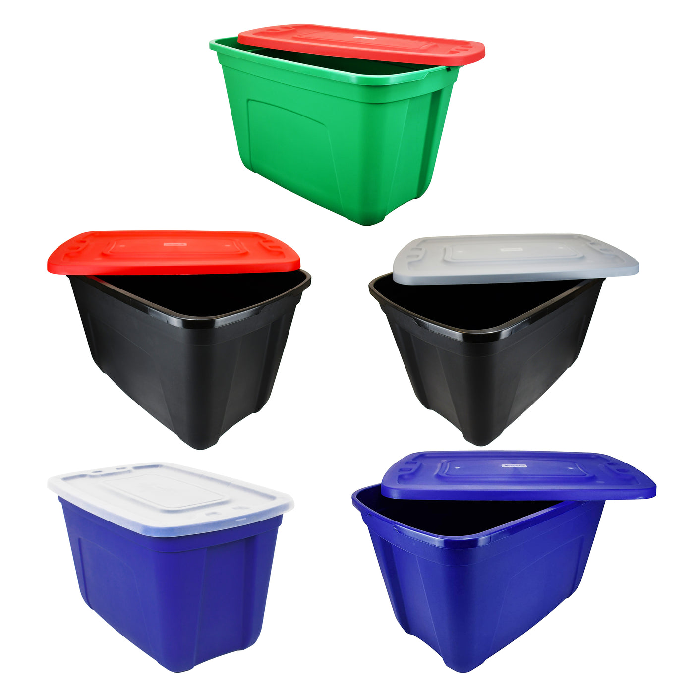SimplyKleen Large Storage Bins with Lids, 18-Gallon (72-Quart), 4-pack