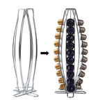 Metal Coffee Pod Holder Rack with 40 Pods Storage, Countertop Stand Nespresso Capsules for Kitchen Office Coffee-ware