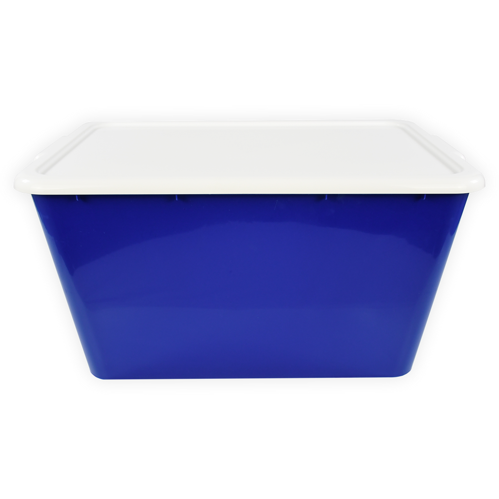 SimplyKleen 14.5-gal. (58-qt.) Fan-Tastic Plastic Storage Containers, 6 Team Color Options,(Pack of 2 or 4)