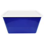 SimplyKleen 14.5-gal. (58-qt.) Fan-Tastic Plastic Storage Containers, 6 Team Color Options,(Pack of 2 or 4)