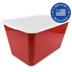 SimplyKleen 14.5-gal. (58-qt.) Fan-Tastic Plastic Storage Containers, 6 Team Color Options,(Pack of 2 or 4)