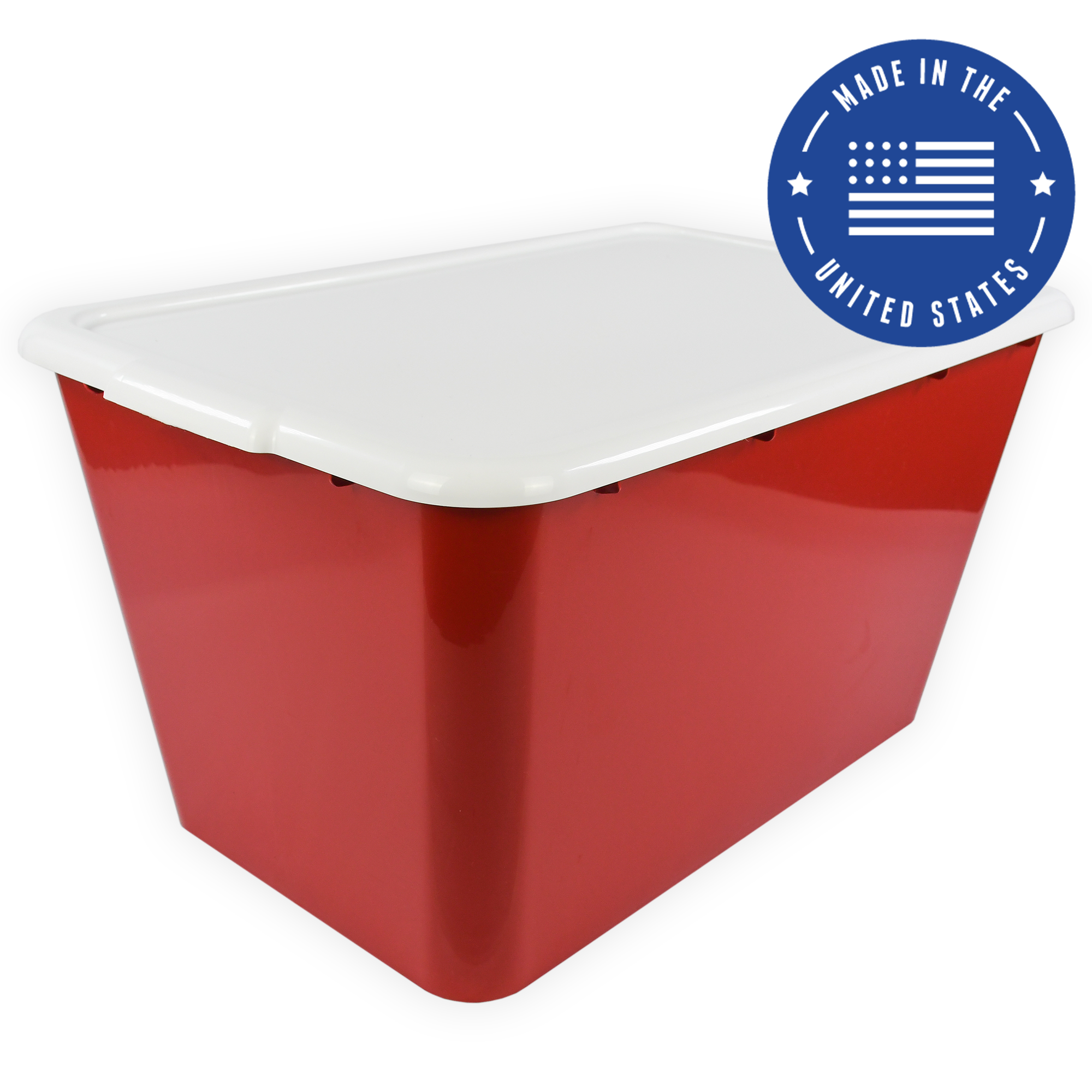 SimplyKleen 14.5-gal. (58-qt.) Fan-Tastic Plastic Storage Containers, 6 Team Color Options,(Pack of 2 or 4)