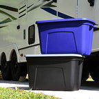 SimplyKleen Large Storage Bins with Lids, 18-Gallon (72-Quart), 4-pack