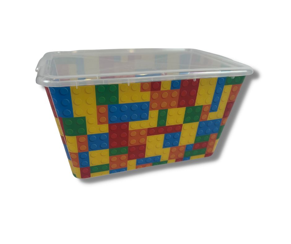 Transparent Storage Container Bins with Lid, Colorful Design Options (Pack of 4)
