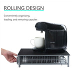Coffee Pod Drawer, Capsules Storage Holder for 60 Coffee Pods, Office Home or Kitchen, Black & Grey