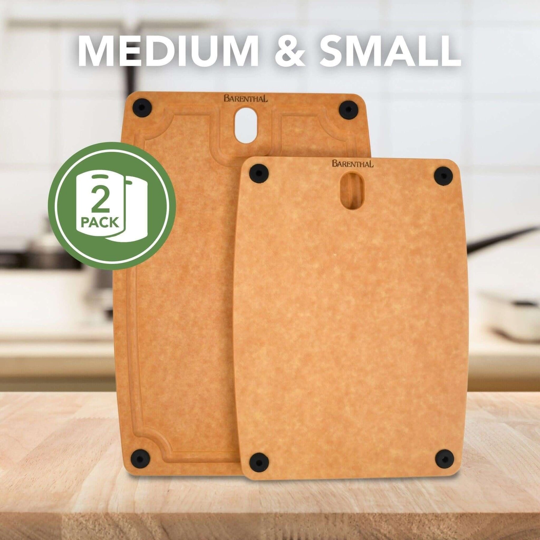 Barenthal 2-pc. Eco-Friendly Composite Reversible Cutting Board Set –