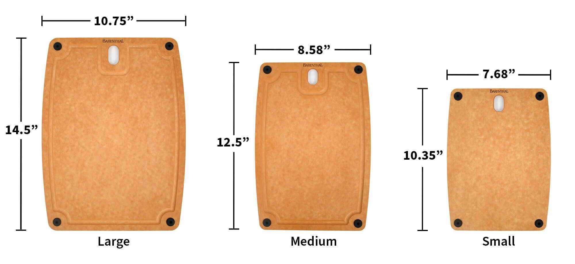 Barenthal 2-pc. Eco-Friendly Composite Reversible Cutting Board Set with Handles
