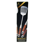 Barenthal 4-piece 304 Stainless Steel Kitchen Utensils Set, kitchenware tool set with natural wood handles