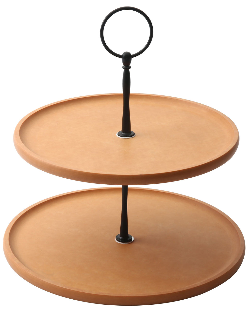 Wood Fiber 2 Tier Stand, Cupcake Dessert Stand, Tiered Serving Tray for Dessert Table