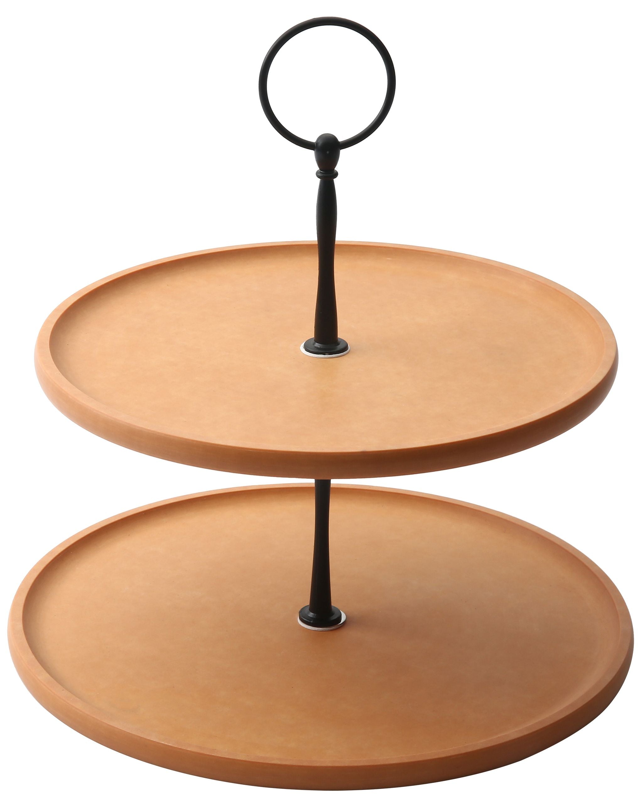 Wood Fiber 2 Tier Stand, Cupcake Dessert Stand, Tiered Serving Tray for Dessert Table