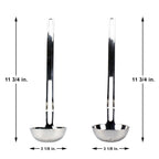 KitchenTrend 2-piece Side Rest Hanging Ladle & Slotted Spoon Strainer Set with Unique S-Curved Handles, Stainless Steel