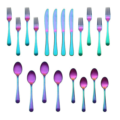 Lorena 20 pcs Silverware Flatware Cutlery Set, Stainless Steel Utensils Service for 4, Spellbound