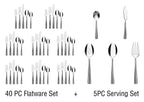 Lorena 20 pcs Silverware Flatware Cutlery Set, Stainless Steel Utensils (Service for 4), Xan